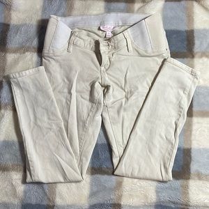 Off white maternity skinny jeans